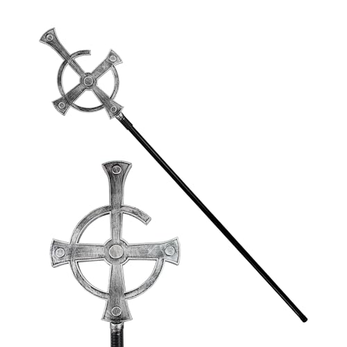 W WIDMANN MILANO Party Fashion 16789 - Priesterstab mit Kreuz, 145 cm, Bischof, Papst, Pfarrer, Spazierstock, Accessoire, Karneval, Halloween W WIDMANN MILANO Party Fashion 16789 - Priesterstab mit Kreuz, 145 cm, Bischof, Papst, Pfarrer, Spazierstock, Accessoire, Karneval, Halloween von W WIDMANN MILANO Party Fashion