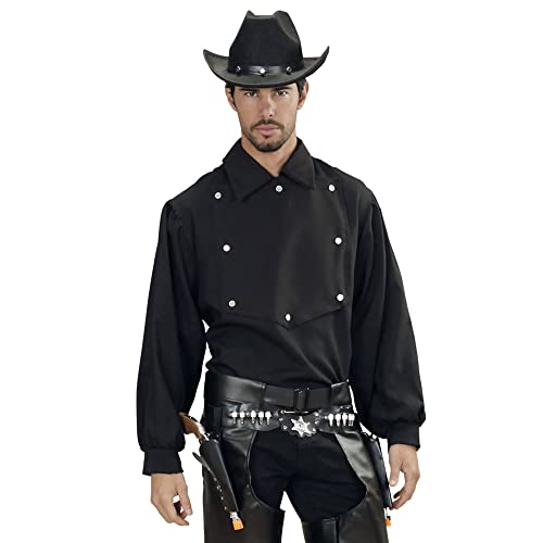 W WIDMANN MILANO Party Fashion - Cowboy Hemd, schwarz, Western Kostüm, Rodeo, Faschingskostüme W WIDMANN MILANO Party Fashion - Cowboy Hemd, schwarz, Western Kostüm, Rodeo, Faschingskostüme von WIDMANN MILANO PARTY FASHION