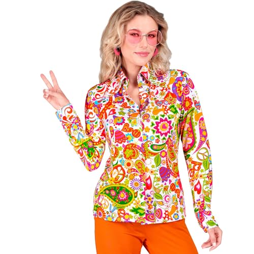 WIDMANN MILANO PARTY FASHION - 60er Jahre Bluse für Damen, Hippie, Reggae, Flower Power, Disco Fever, Schlagermove von WIDMANN MILANO PARTY FASHION