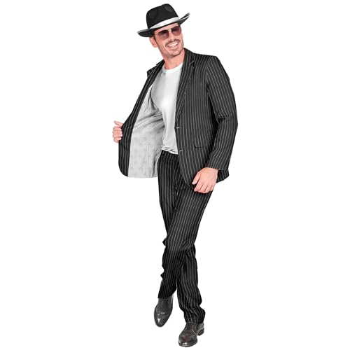 WIDMANN MILANO PARTY FASHION - Kostüm Gangster Anzug, Grau mit Nadelstreifen, Mafia Boss, Casino Kostüm von WIDMANN MILANO PARTY FASHION