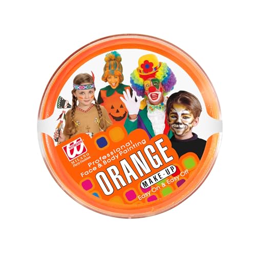 Widmann 02397 - Make-Up, Orange, in Schale, 25 ml, Schminke, Karneval, Mottoparty, Halloween von WIDMANN MILANO PARTY FASHION