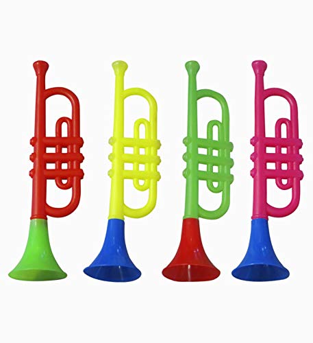 Widmann 2720T - Trompete mit Sound, 30 cm, farbig sortiert, Fasching, Karneval, Mottoparty von WIDMANN MILANO PARTY FASHION