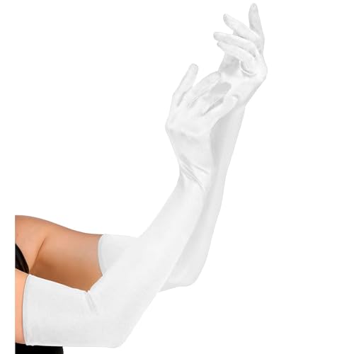 Widmann 34352 - Lange Handschuhe mit Elasthan-Anteil, Weiß, 1 Paar, Länge 60 cm, Accessoire, 20er Jahre, Karneval, Mottoparty Widmann 34352 - Lange Handschuhe mit Elasthan-Anteil, Weiß, 1 Paar, Länge 60 cm, Accessoire, 20er Jahre, Karneval, Mottoparty von WIDMANN MILANO PARTY FASHION
