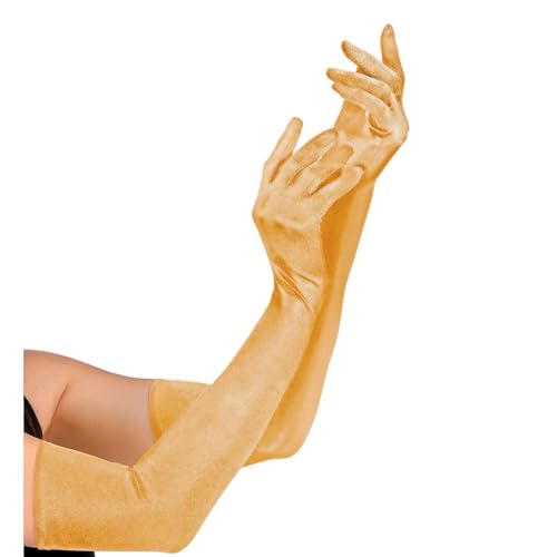 Widmann 34353 - Lange Handschuhe mit Elasthan-Anteil, Gold, 1 Paar, Länge 60 cm, Accessoire, 20er Jahre, Karneval, Mottoparty Widmann 34353 - Lange Handschuhe mit Elasthan-Anteil, Gold, 1 Paar, Länge 60 cm, Accessoire, 20er Jahre, Karneval, Mottoparty von WIDMANN MILANO PARTY FASHION