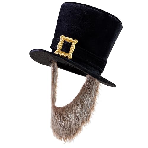 Widmann 9509K - Zylinder mit Bart, Schwarz, Kutscher, Gentleman, Hut, Kopfschmuck, Accessoire, Mottoparty, Karneval Widmann 9509K - Zylinder mit Bart, Schwarz, Kutscher, Gentleman, Hut, Kopfschmuck, Accessoire, Mottoparty, Karneval von WIDMANN MILANO PARTY FASHION