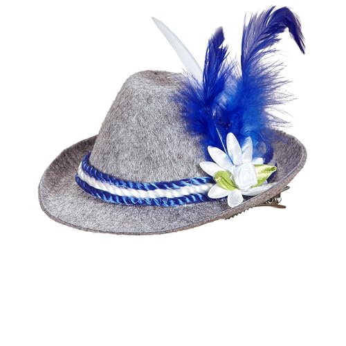 W WIDMANN MILANO Party Fashion 95709 - Minifedora Edelweiß, Weiß/Blau, aus Filz, Tracht, Bierfest, Haarklammer, Hut, Kopfschmuck, Accessoire, Karneval, Mottoparty W WIDMANN MILANO Party Fashion 95709 - Minifedora Edelweiß, Weiß/Blau, aus Filz, Tracht, Bierfest, Haarklammer, Hut, Kopfschmuck, Accessoire, Karneval, Mottoparty von WIDMANN
