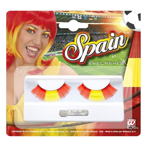 Widmann 9845S - Künstliche Wimpern, Rot-Gelb, mit Klebstoff, Schminkzubehör, Spanien, Karneval, Mottoparty, Halloween Widmann 9845S - Künstliche Wimpern, Rot-Gelb, mit Klebstoff, Schminkzubehör, Spanien, Karneval, Mottoparty, Halloween von Widmann