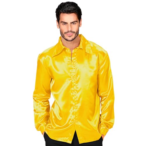 W WIDMANN MILANO Party Fashion - Satin Hemd für Herren, 70er Jahre Disco Fever, Retro Style, Schlagermove, Party Shirt W WIDMANN MILANO Party Fashion - Satin Hemd für Herren, 70er Jahre Disco Fever, Retro Style, Schlagermove, Party Shirt von W WIDMANN MILANO Party Fashion
