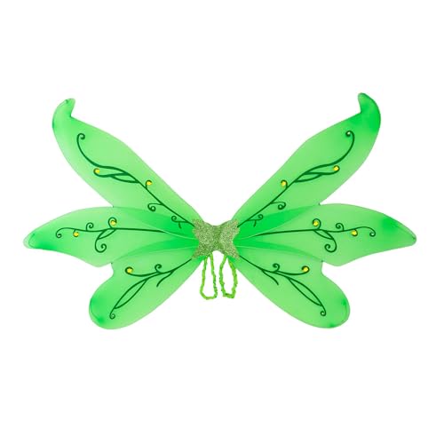WIDMANN MILANO PARTY FASHION 1577F MAXIFLÜGEL MIT GRÜNEM GLITZER UNDJUWELEN 124x76 cm, Unisex – Erwachsene, Mehrfarbig, Einheitsgröße von WIDMANN MILANO PARTY FASHION