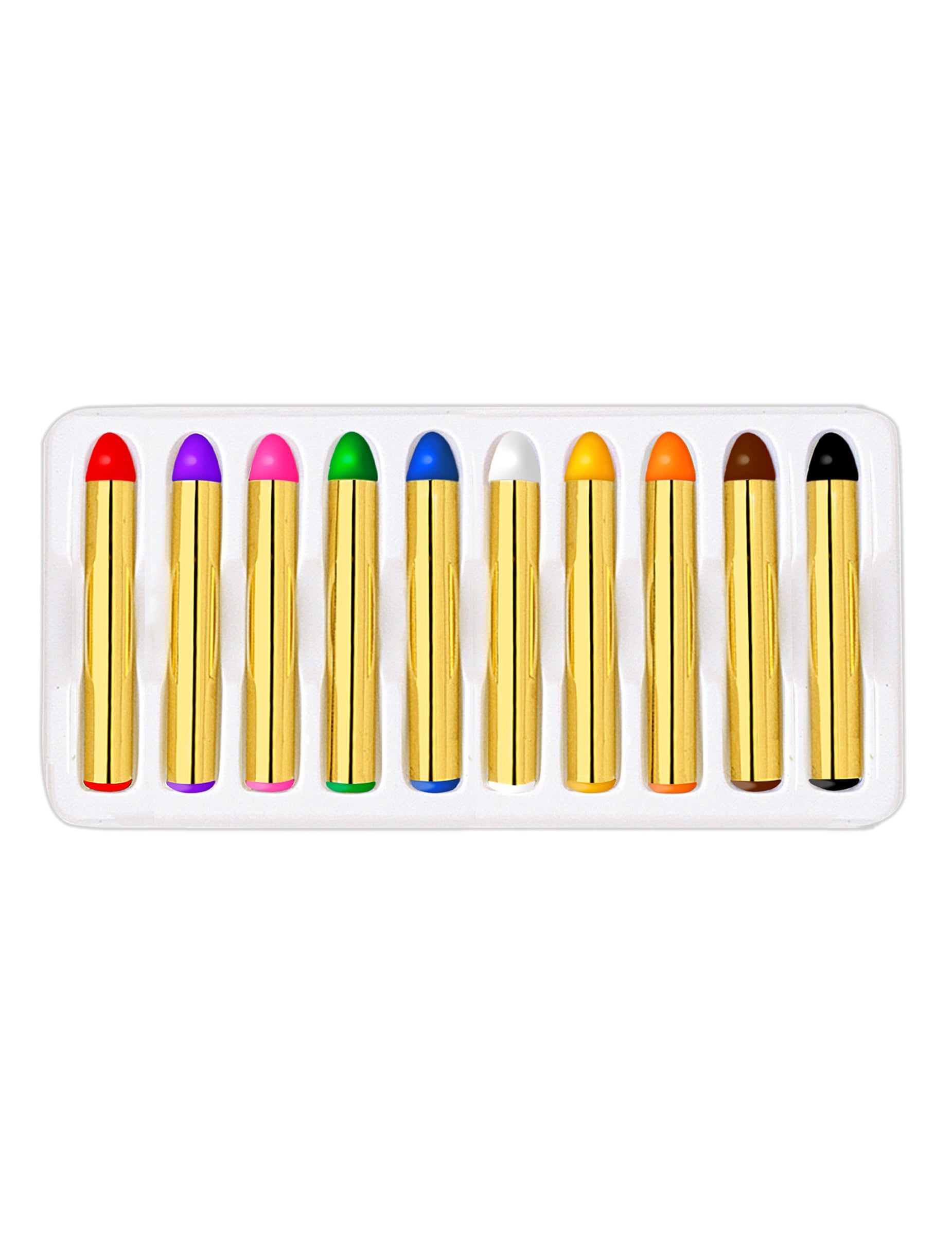 10 bunte Schminkstifte von WIDMANN