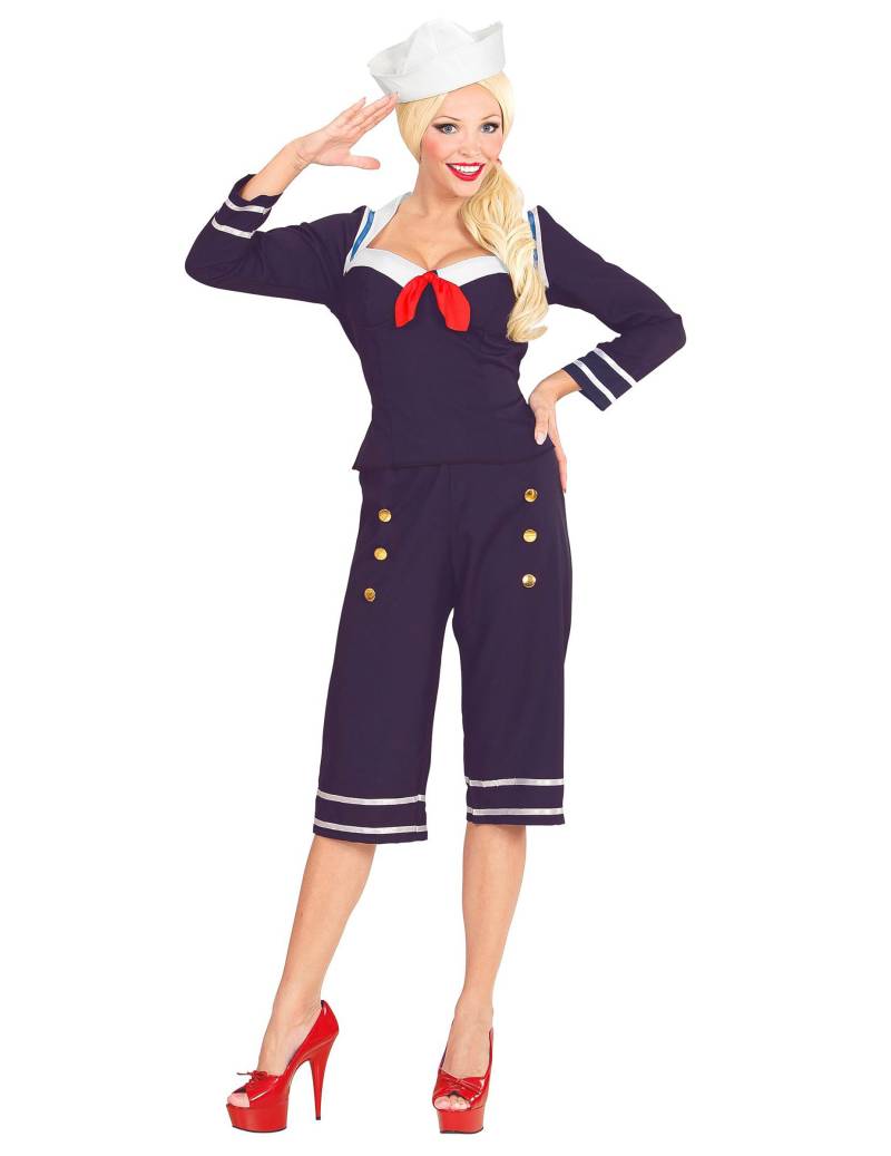 50er-Jahre Pin-Up Matrosin Damenkostüm Sailor Girl blau-rot-weiss 50er-Jahre Pin-Up Matrosin Damenkostüm Sailor Girl blau-rot-weiss von WIDMANN