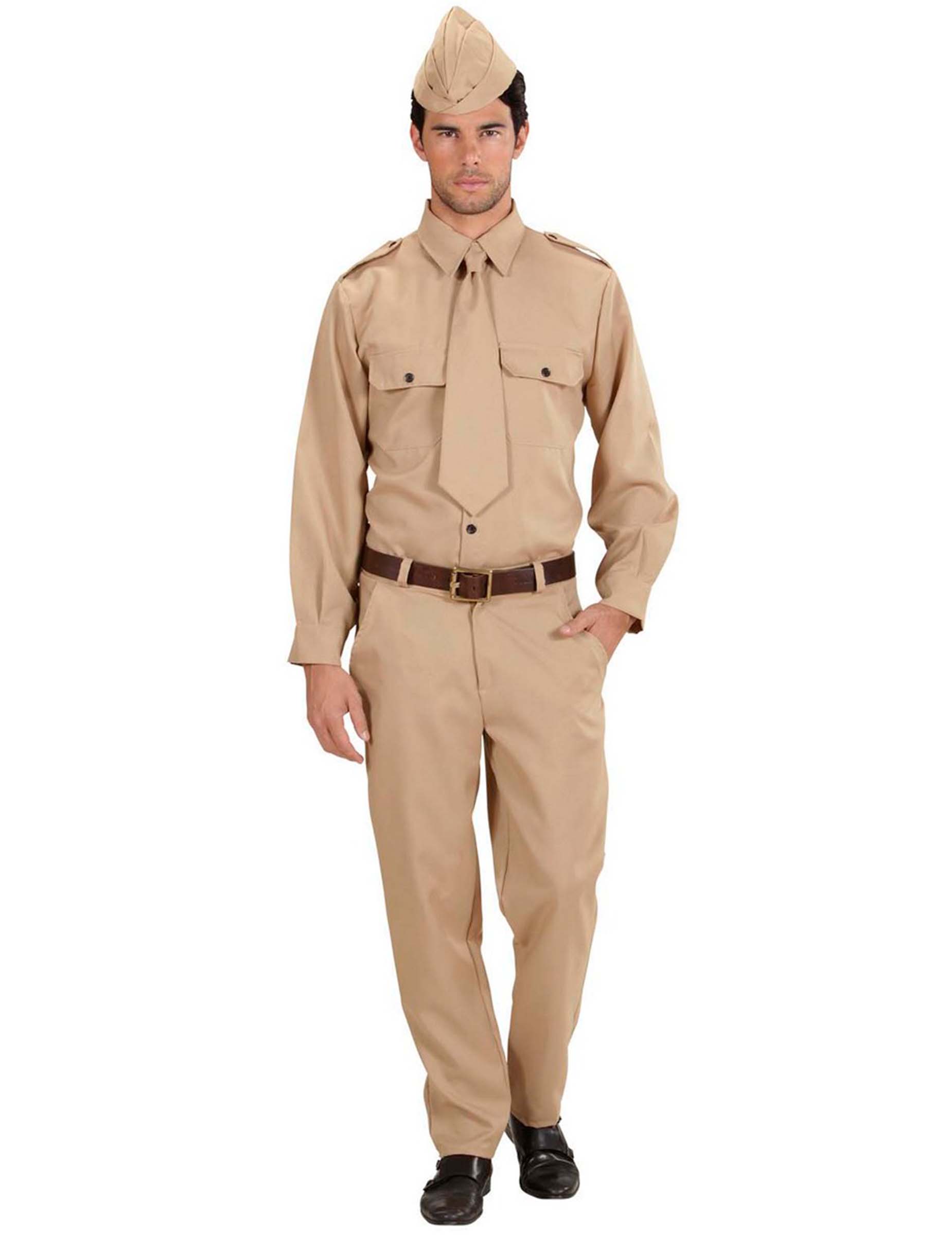 Amerikanischer Soldat - Herren-Kostüm - sandfarben von WIDMANN