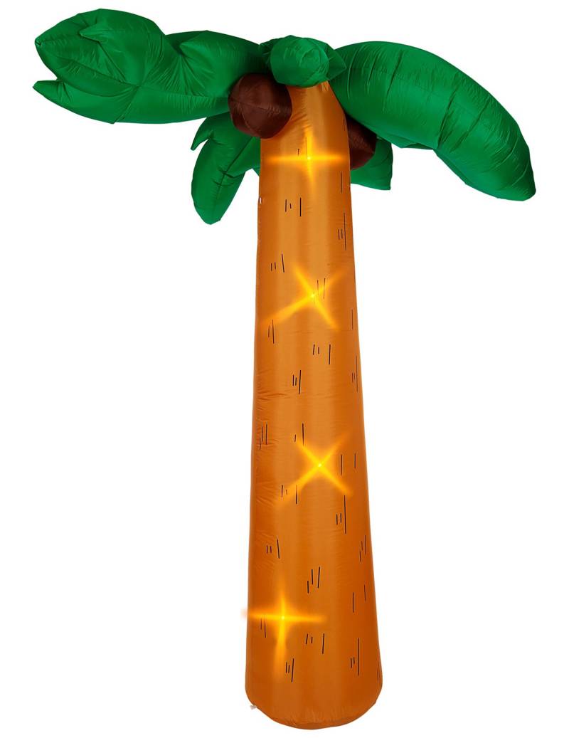 Aufblasbare Palme mit Licht Partydeko braun-grün 270 cm von WIDMANN