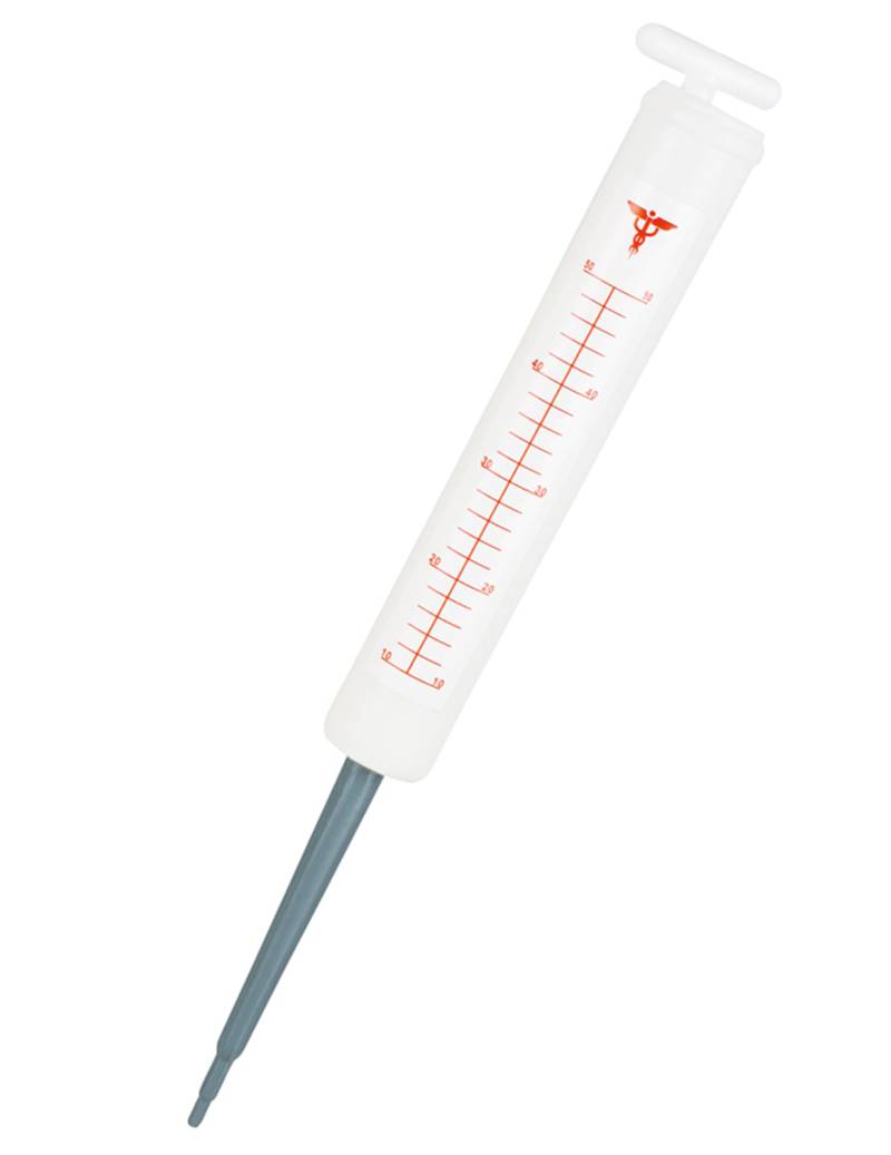 Aufblasbare Spritze 50cm weiss-rot von WIDMANN