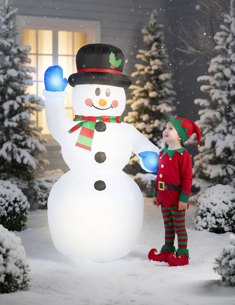 Aufblasbarer Schneemann Beleuchtet 150 cm von WIDMANN