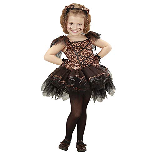 Widmann - Kinderkostüm Leopard, Kleid mit Tutu, Ohren, Handschuhe, Wildkatze, Tierkostüm, Karneval, Fasching, Mottoparty von W WIDMANN