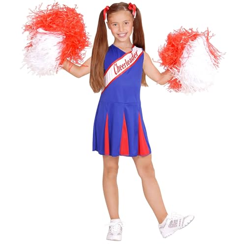 "BLUE/RED CHEERLEADER" (dress) - (116 cm / 4-5 Years) von WIDMANN