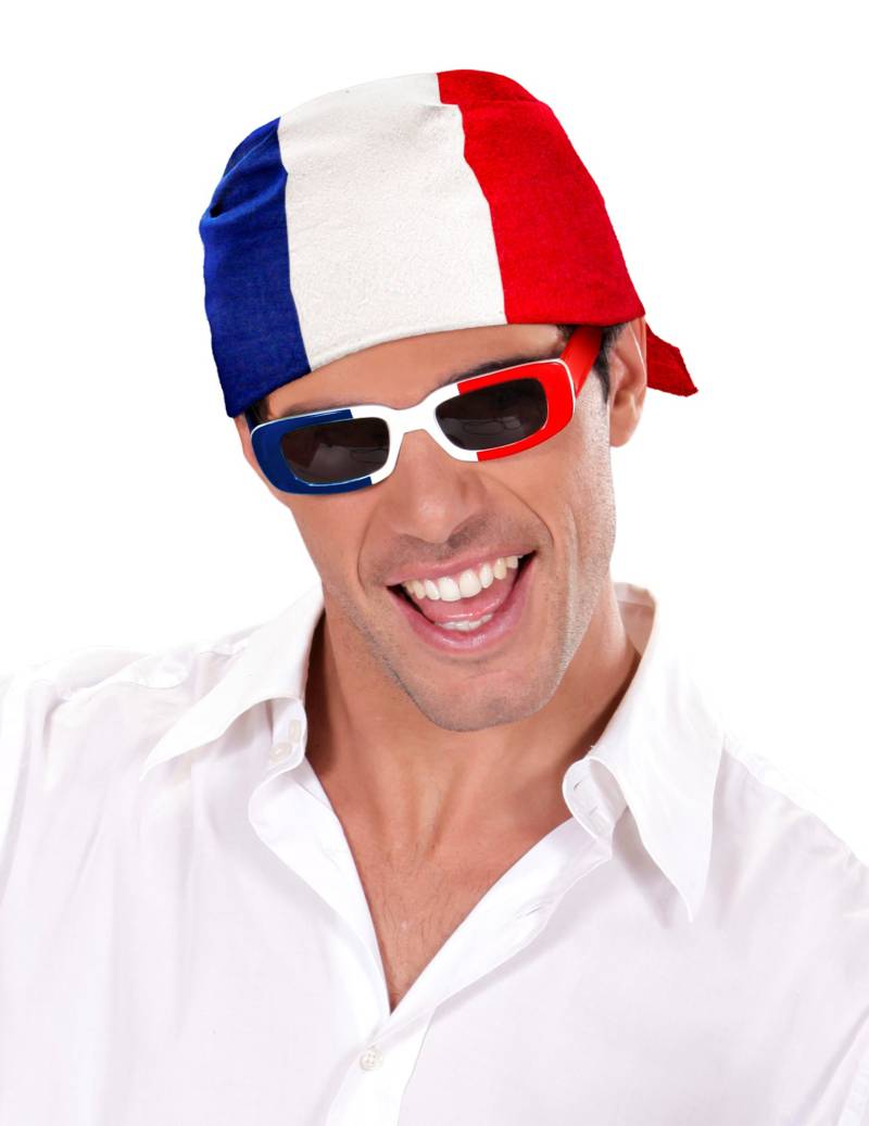Bandana Frankreich Fanartikel-Tuch blau-weiss-rot von WIDMANN
