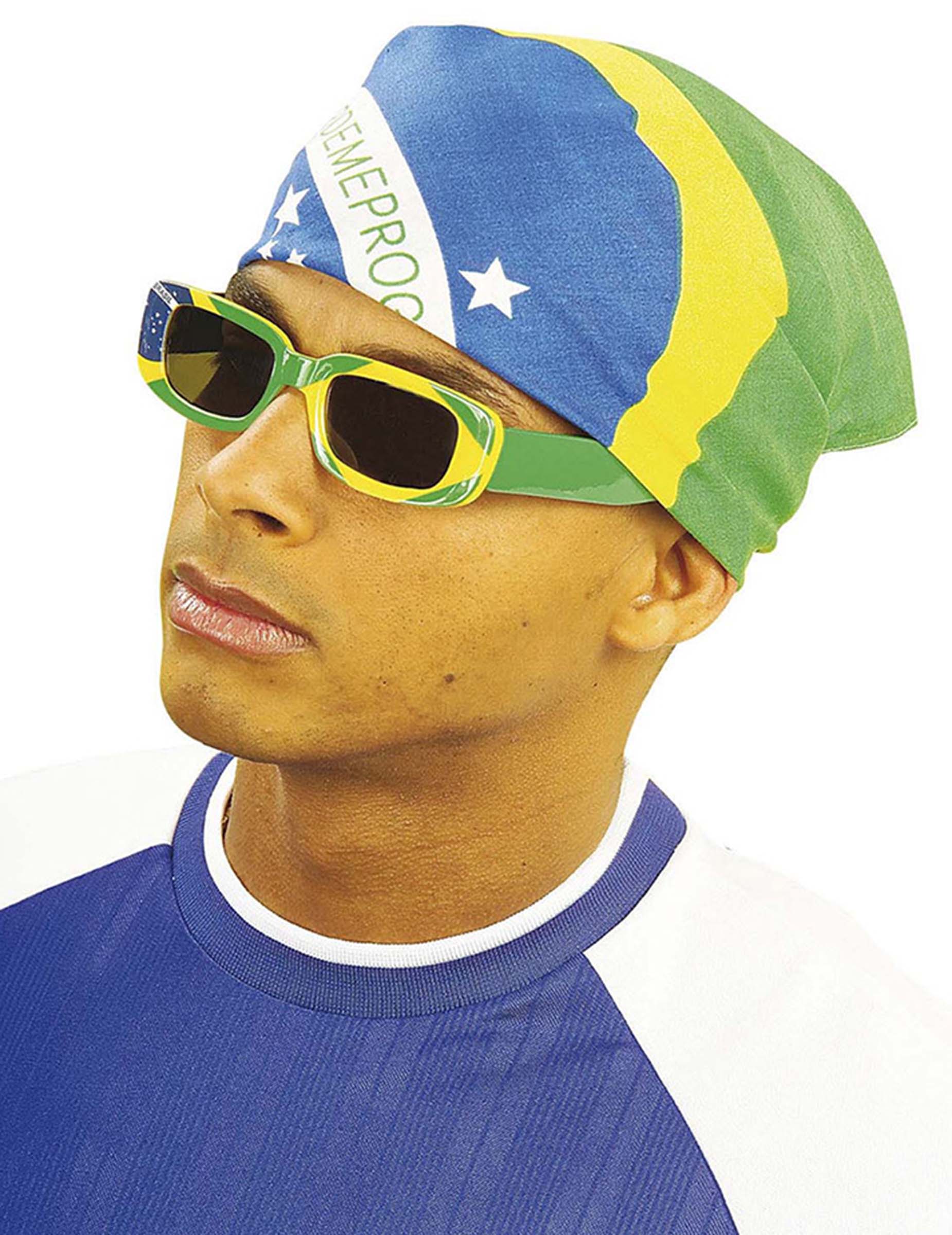 Bandana Kopftuch Brasilien-Flagge bunt 45x45cm Bandana Kopftuch Brasilien-Flagge bunt 45x45cm von WIDMANN