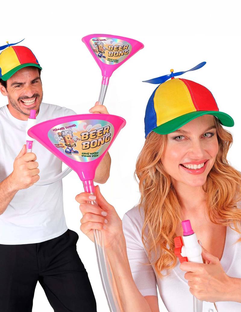 Beerbong Biertrichter Trinkspiel JGA pink von WIDMANN