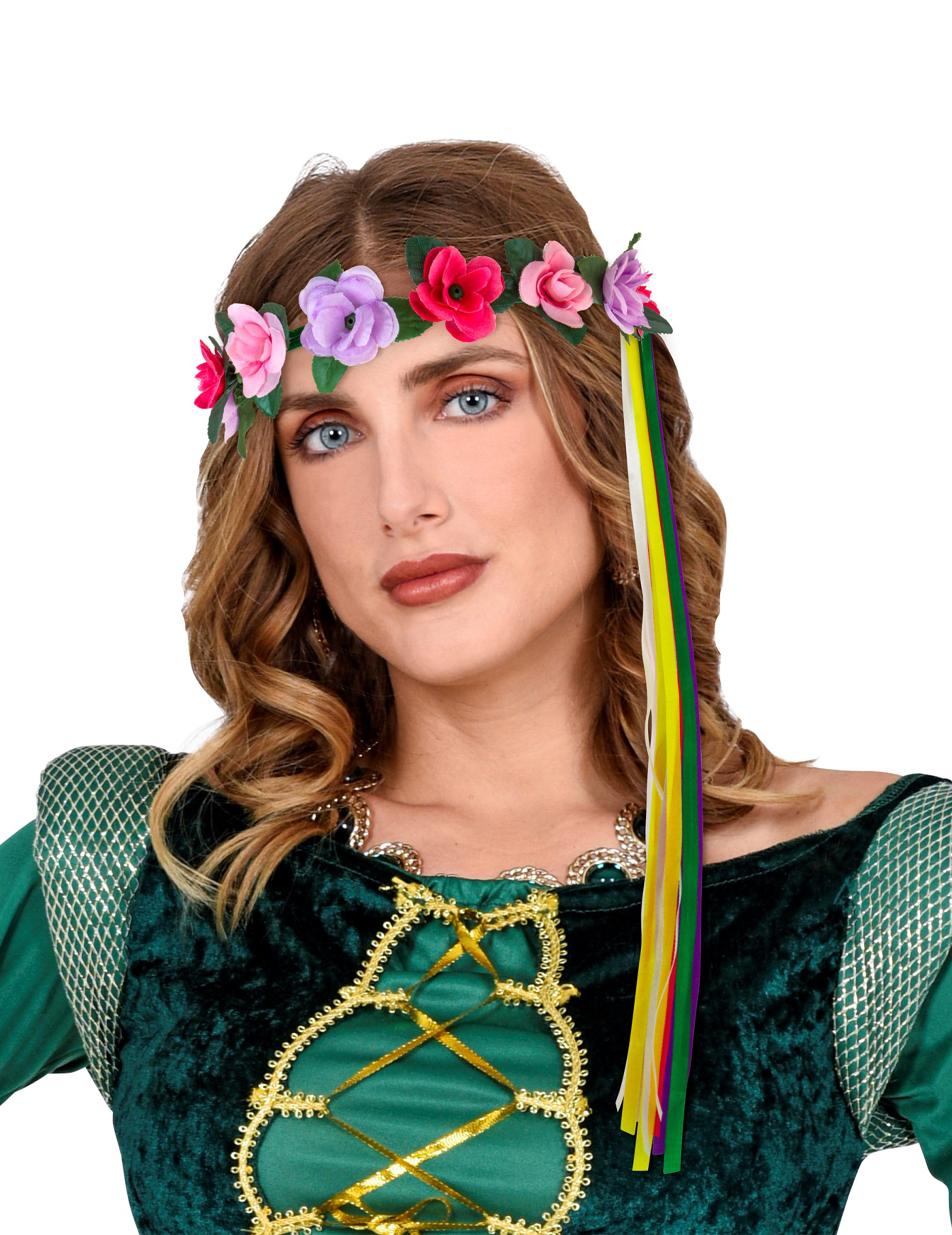 Blumen-Haarkranz Fee Hippie Elfe Farbauswahl durch Zufallsprinzip Blumen-Haarkranz Fee Hippie Elfe Farbauswahl durch Zufallsprinzip von WIDMANN