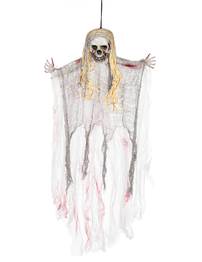 Blutender Geist Halloween-Dekofigur beige-rot 90cm von WIDMANN
