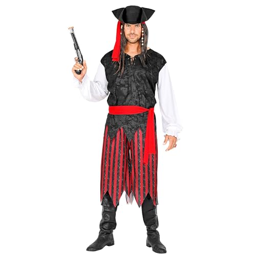 "CARIBBEAN PIRATE" (shirt with vest, pants, belt, headband, hat) - (XL) von WIDMANN