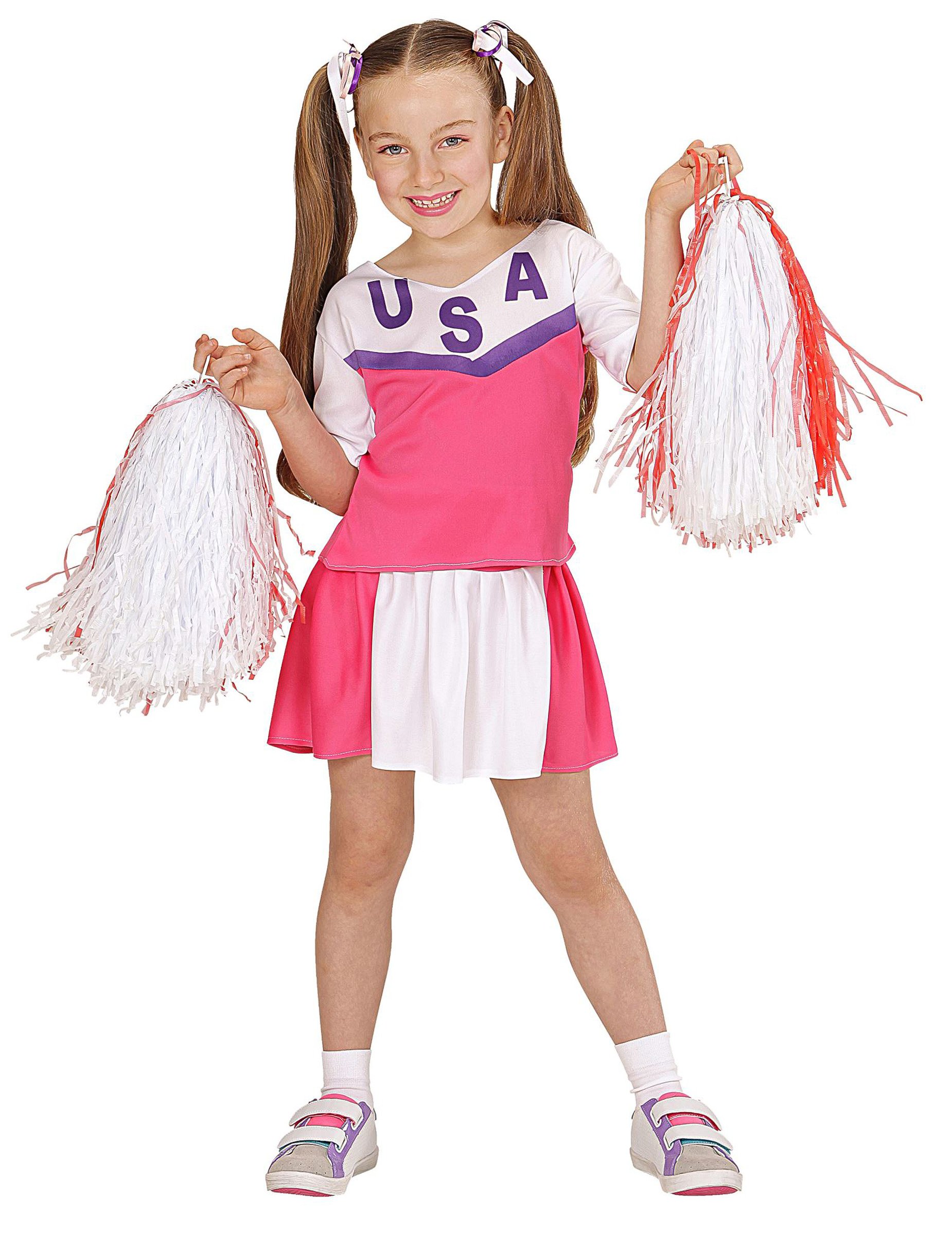 Cheerleader-Mädchenkostüm Cheerleader-Mädchenkostüm von WIDMANN