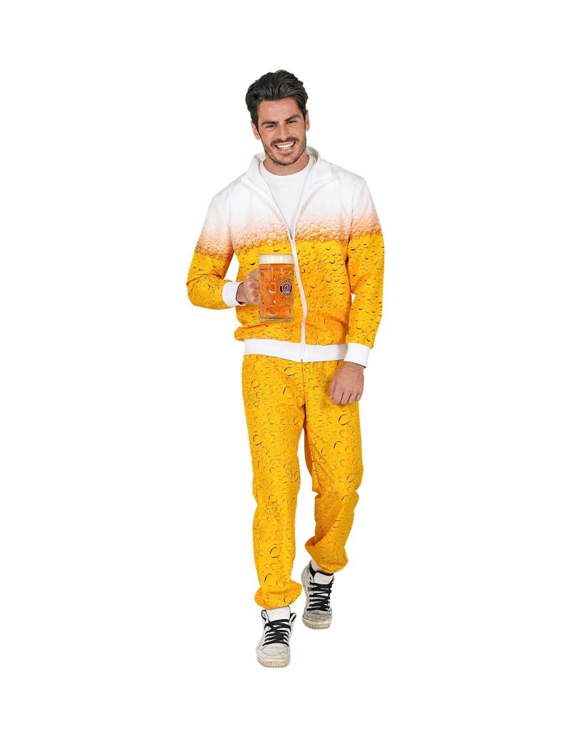 Cooler Bier-Trainingsanzug für Herren gelb-weiß Cooler Bier-Trainingsanzug für Herren gelb-weiß von WIDMANN