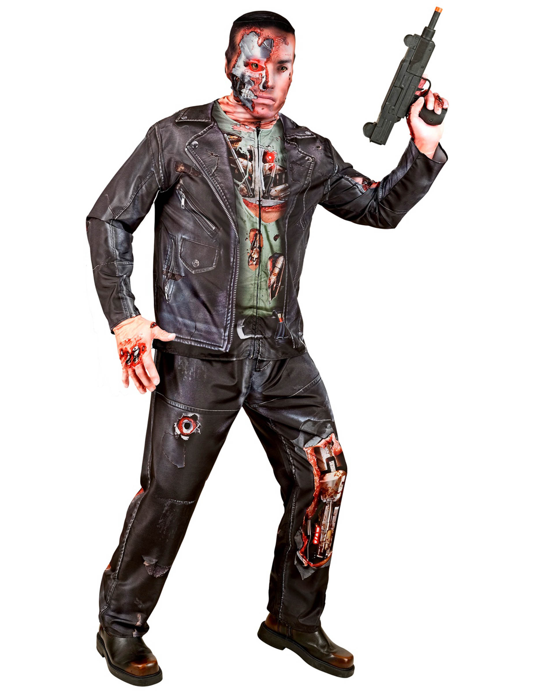 Cyborg Kostüm für Erwachsene Schwarz Halloween Cyborg Kostüm für Erwachsene Schwarz Halloween von WIDMANN