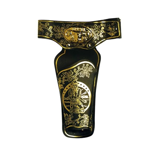 W WIDMANN MILANO Party Fashion 8507X - Cowboypistolenhalter, Pistolengürtel, Schwarz/Gold, Einheitsgröße, Wilder Westen, Kostüm, Accessoire, Karneval, Mottoparty von W WIDMANN MILANO Party Fashion