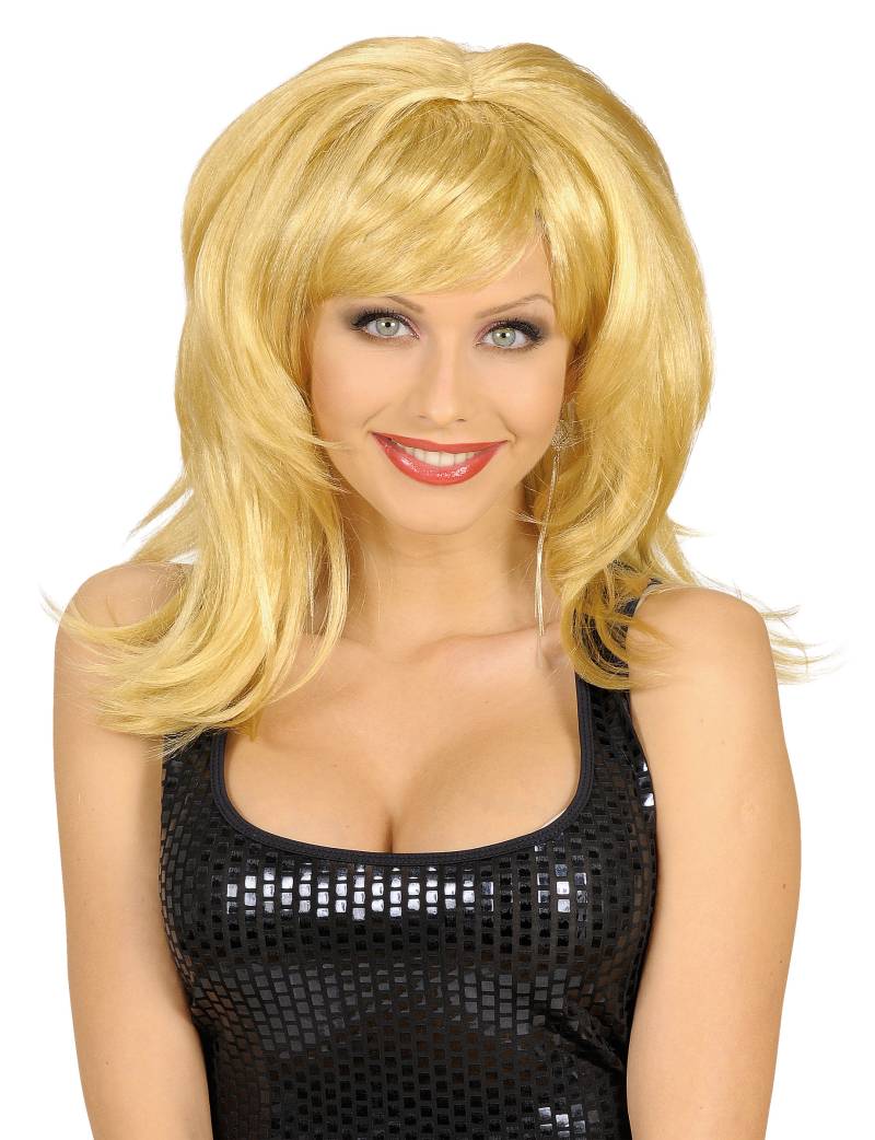 Disco Damen-Perücke blond von WIDMANN