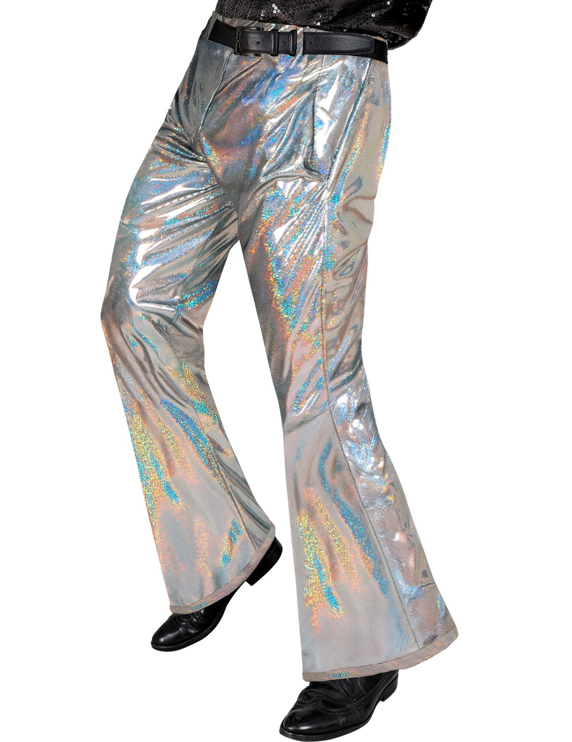 Disco Hose Herren holografisch silber von WIDMANN