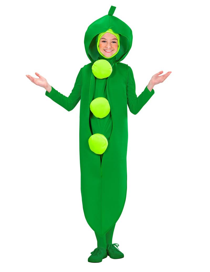 Erbsen-Outfit für Kinder grün von WIDMANN