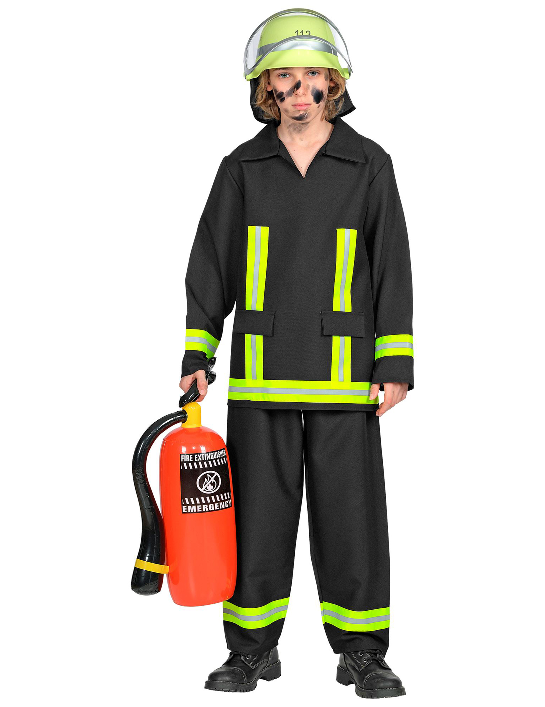 Feuerwehrmann-Kostüm für Kinder Karneval von RUBIES ALL