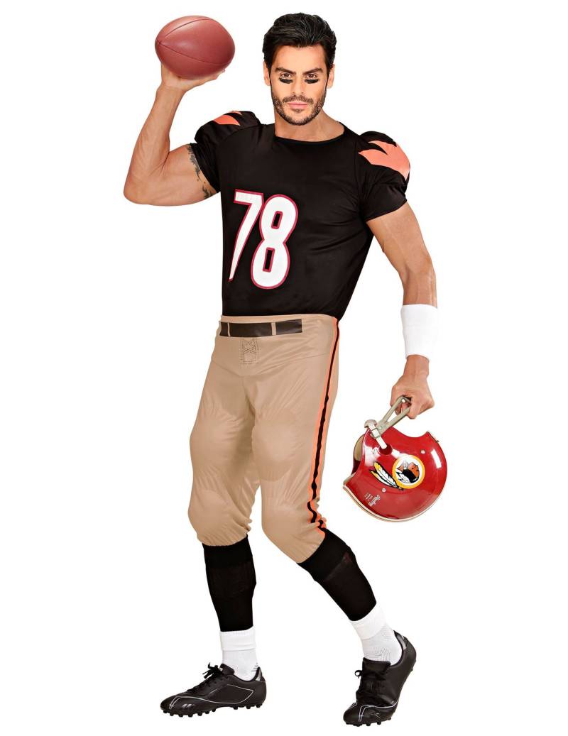 Football Kostüm schwarz-orange-weiss Football Kostüm schwarz-orange-weiss von WIDMANN