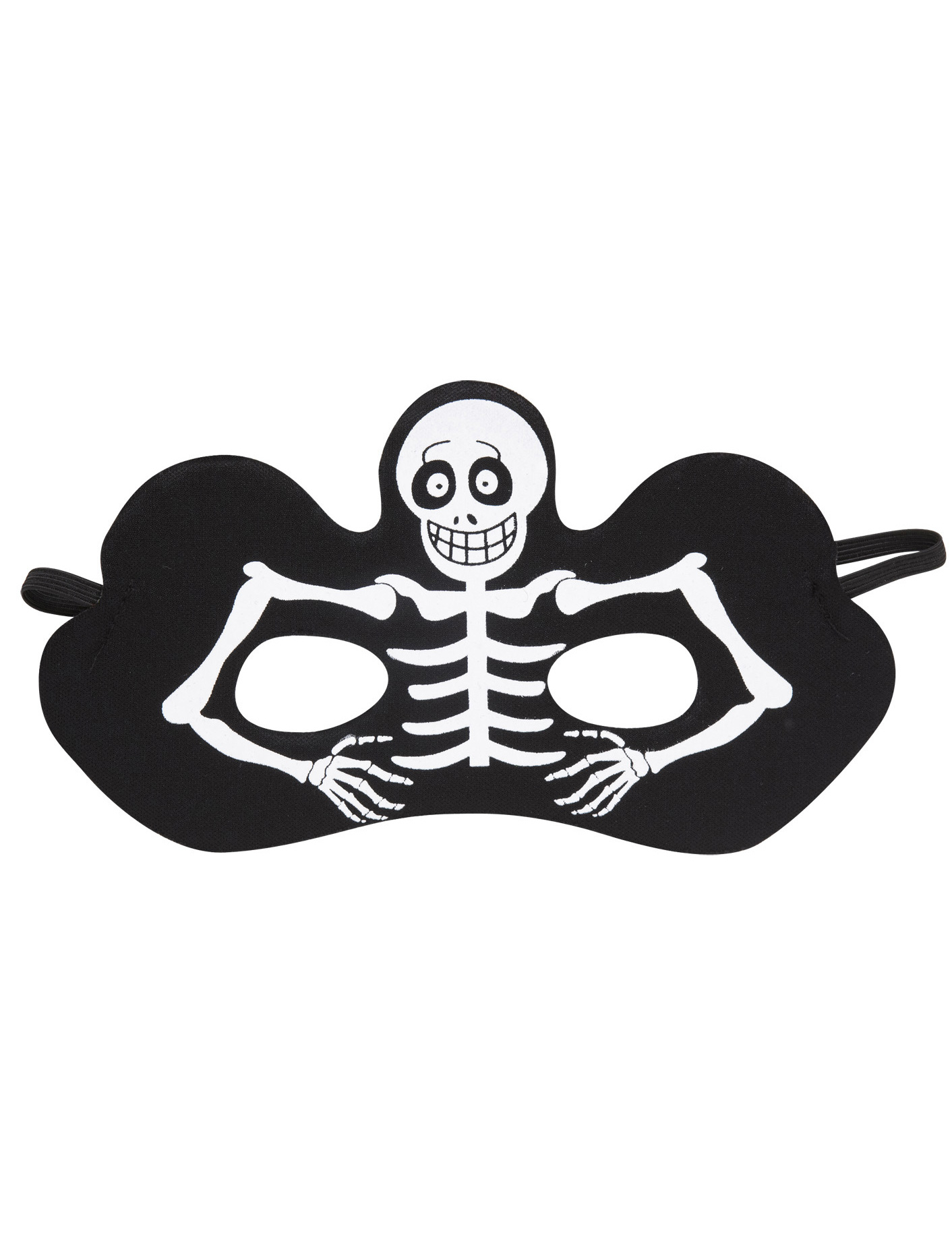 Freches Skelett Augenmaske für Halloween schwarz-weiss Freches Skelett Augenmaske für Halloween schwarz-weiss von WIDMANN