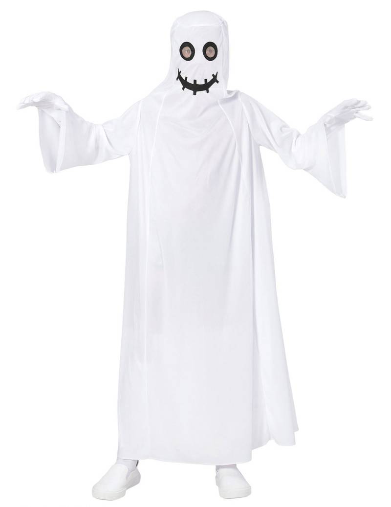 Geisterkostüm für Kinder Halloweenkostüm weiss von WIDMANN