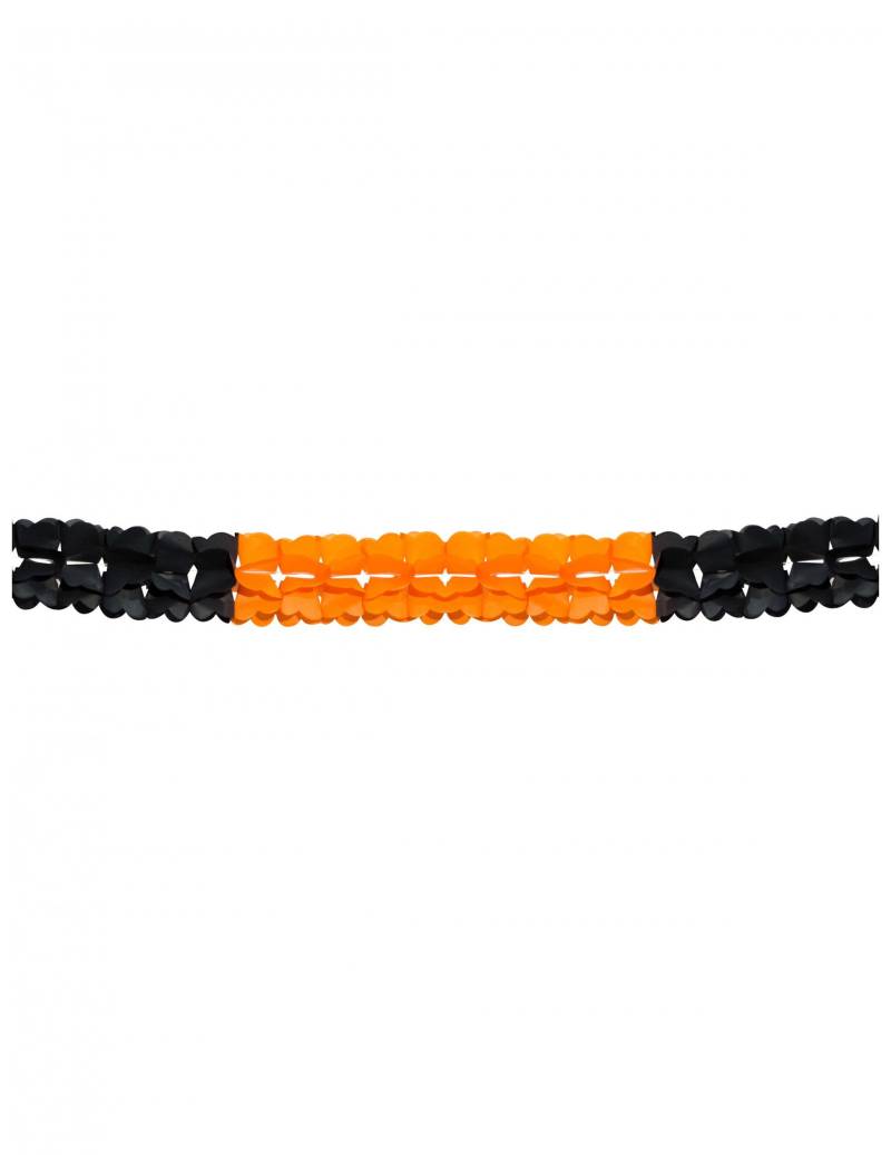 Girlande Halloween Party-Deko schwarz-orange 400x14,5cm von WIDMANN