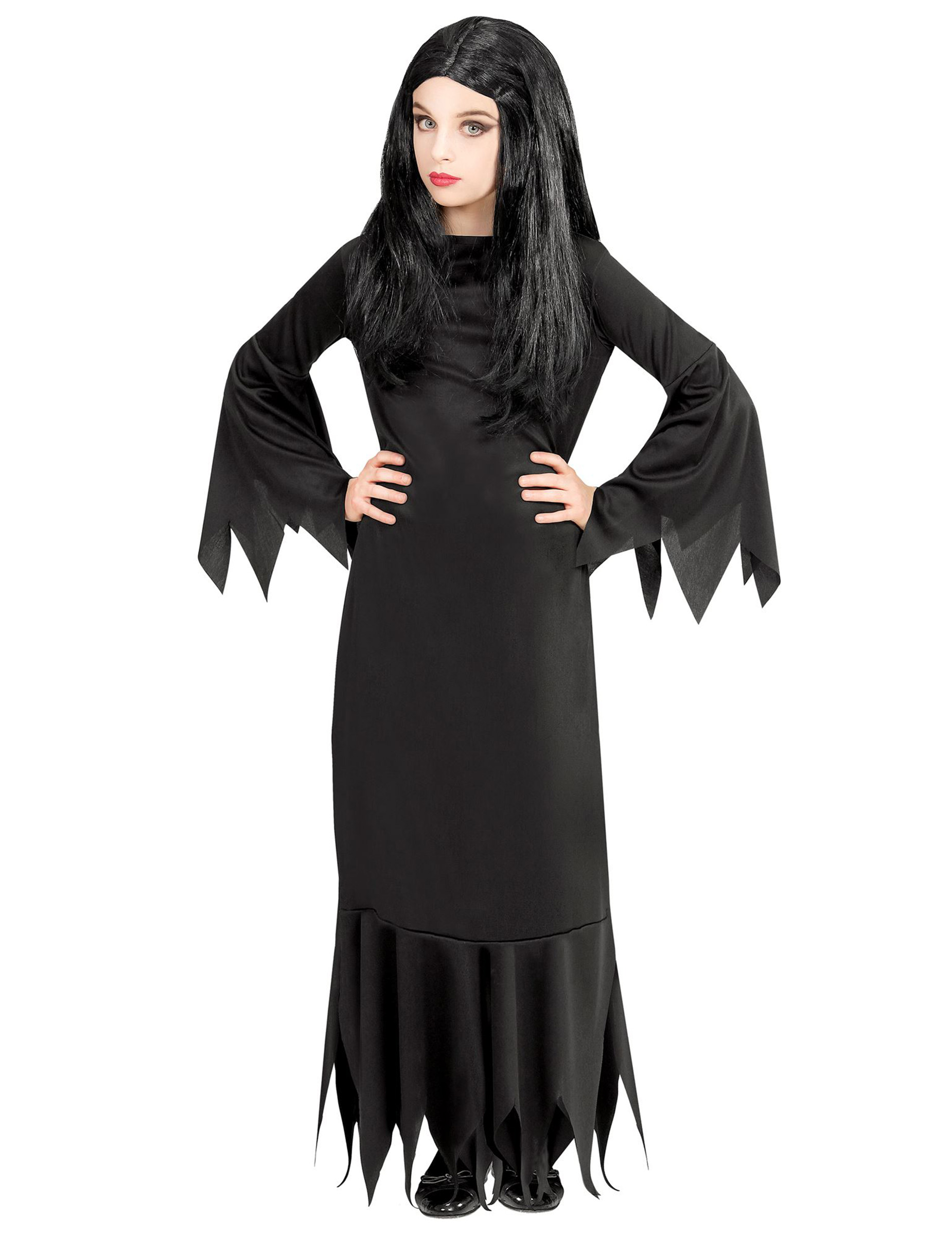 Gothic-Dame Kinderkostüm Halloweenkostüm schwarz Gothic-Dame Kinderkostüm Halloweenkostüm schwarz von WIDMANN