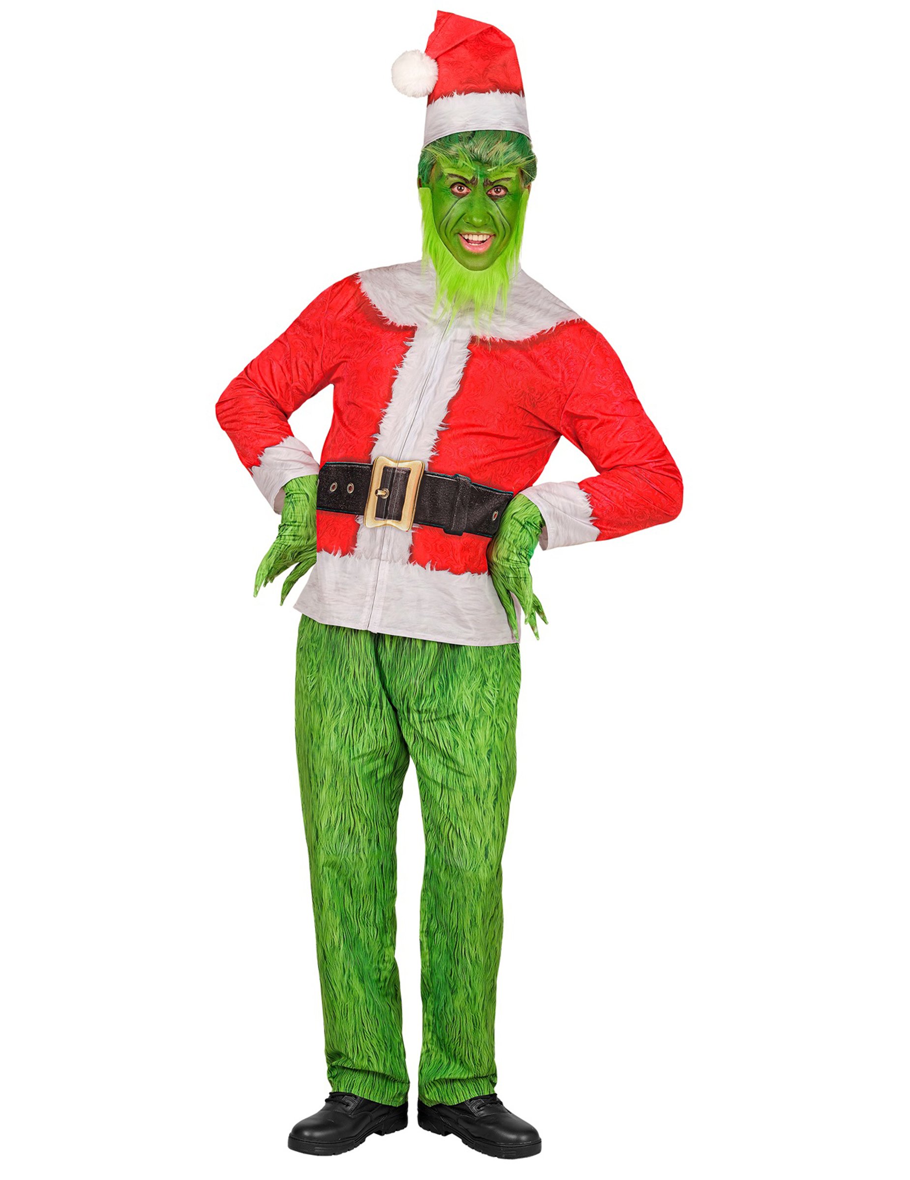 Grumpy Erwachsenenkostüm Weihnachtsmonster grün-rot von WIDMANN