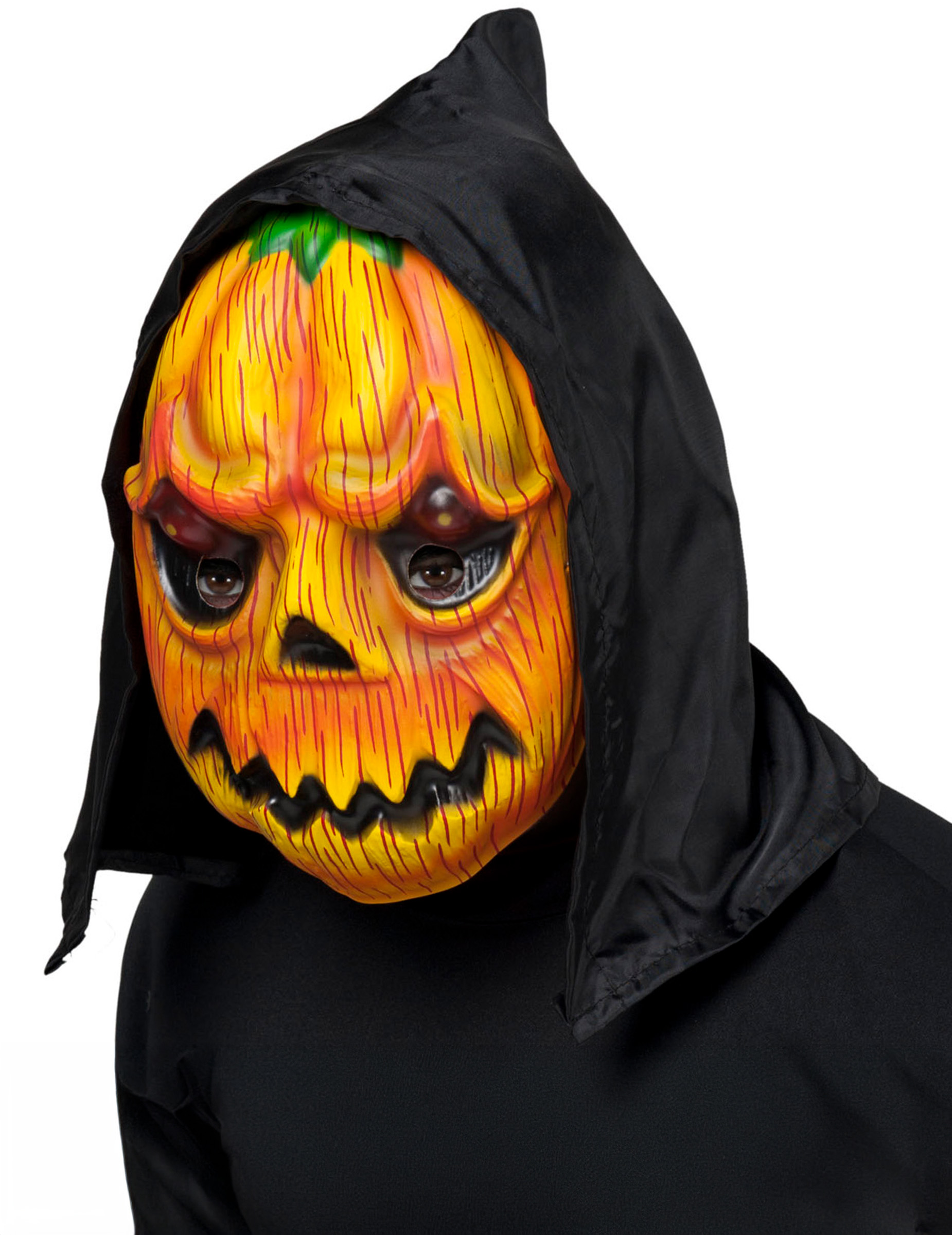 Halloween-Gesichtsmaske Kürbis orange-grün-schwarz Halloween-Gesichtsmaske Kürbis orange-grün-schwarz von WIDMANN