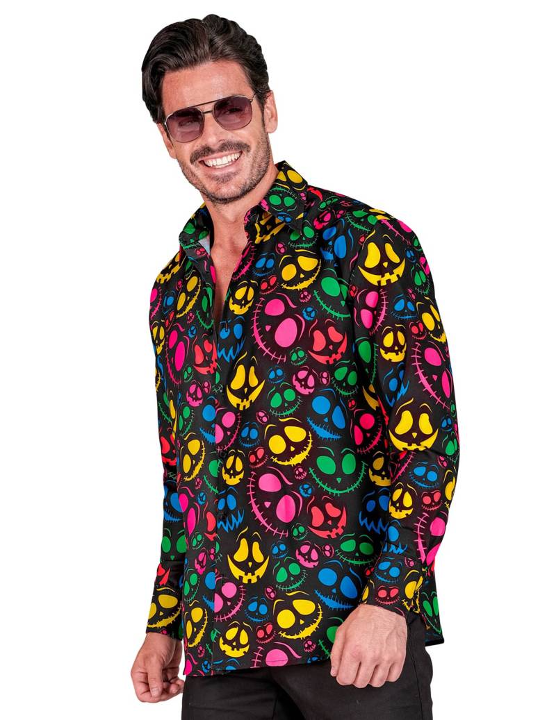 Halloween Neon Geisterhemd für Herren Halloween Neon Geisterhemd für Herren von WIDMANN