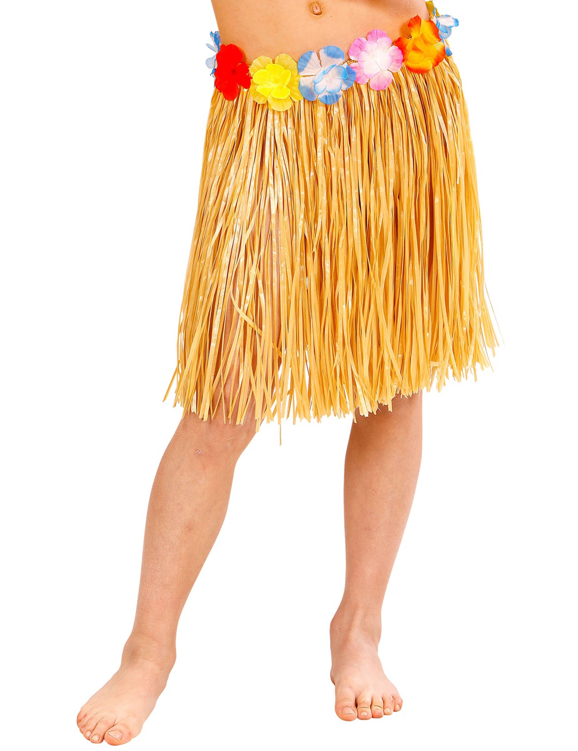 Hawaii Rock Kinder Jupe Hawaienne mit Blumenbund für Kinder Bunt Hawaii Rock Kinder Jupe Hawaienne mit Blumenbund für Kinder Bunt von WIDMANN