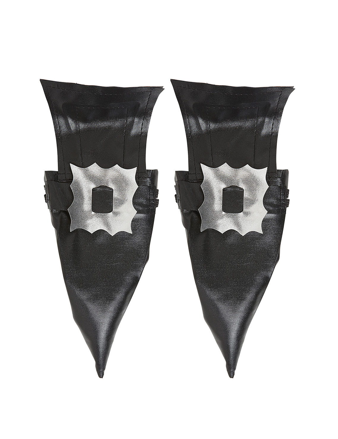 Hexe-Stiefelstulpen Kostüm-Accessoire schwarz-silber Hexe-Stiefelstulpen Kostüm-Accessoire schwarz-silber von WIDMANN