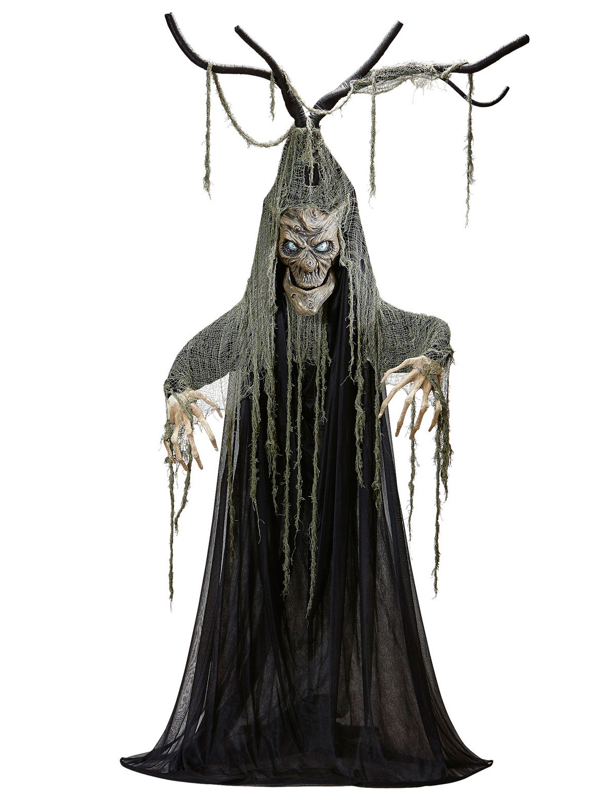 Hexen-Horrorbaum mit Licht und Sound 2 m Halloween-Dekoration von WIDMANN