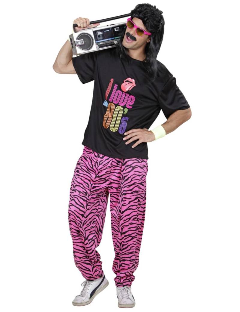 I Love 80s Joggingkostüm für Herren in Übergröße Bad Taste bunt I Love 80s Joggingkostüm für Herren in Übergröße Bad Taste bunt von WIDMANN