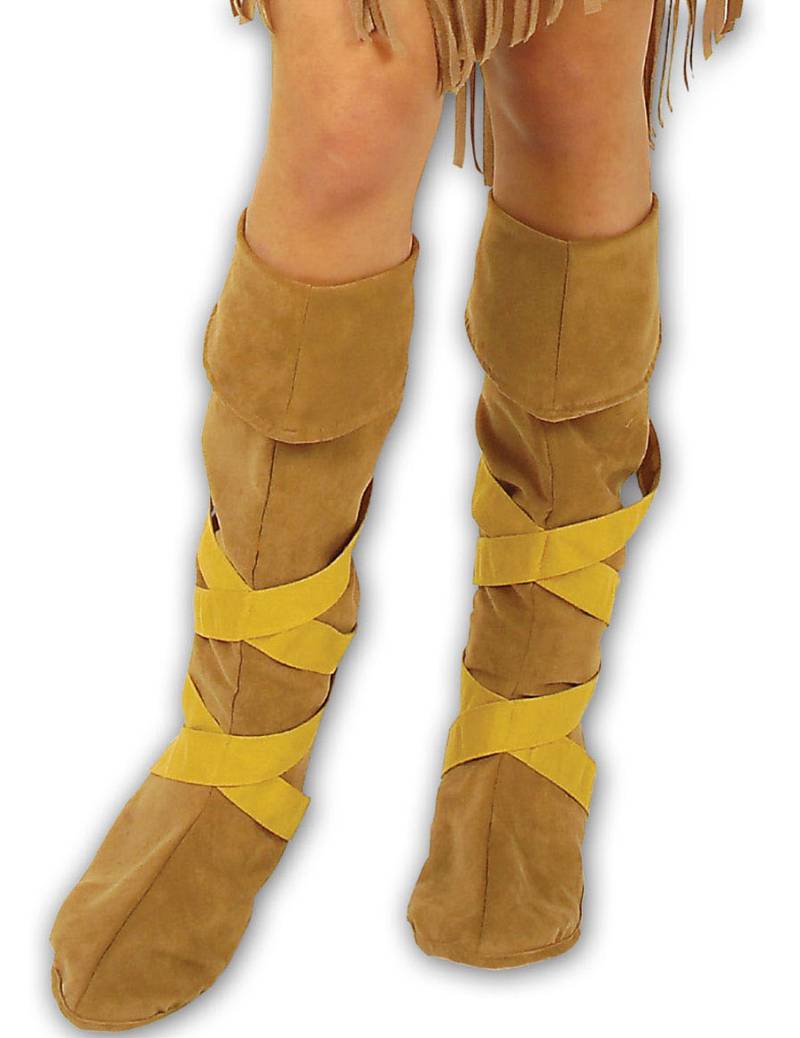 Indianerin Stiefelstulpen braun-beige von WIDMANN