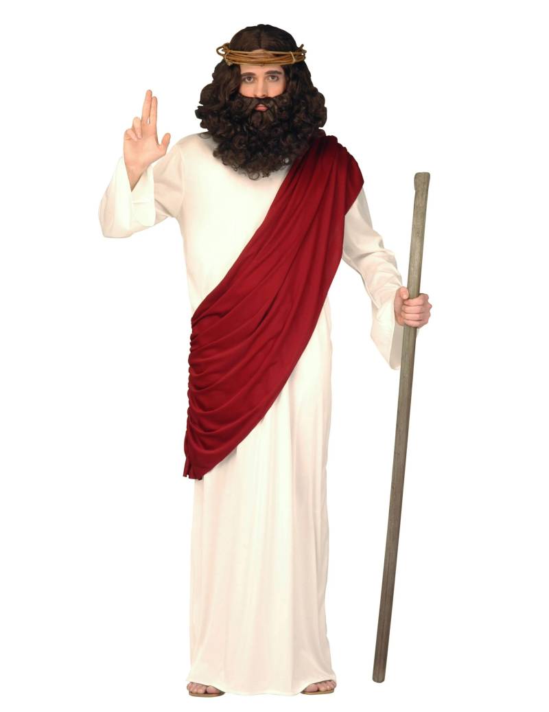 Jesus-Kostüm Religiöses Herrenkostüm Prophet weiss-rot Jesus-Kostüm Religiöses Herrenkostüm Prophet weiss-rot von WIDMANN