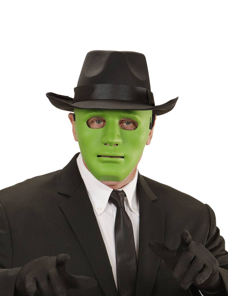 Karneval Gesichtsmaske grün von WIDMANN
